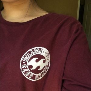 ✰ billabong burgundy longsleeve
